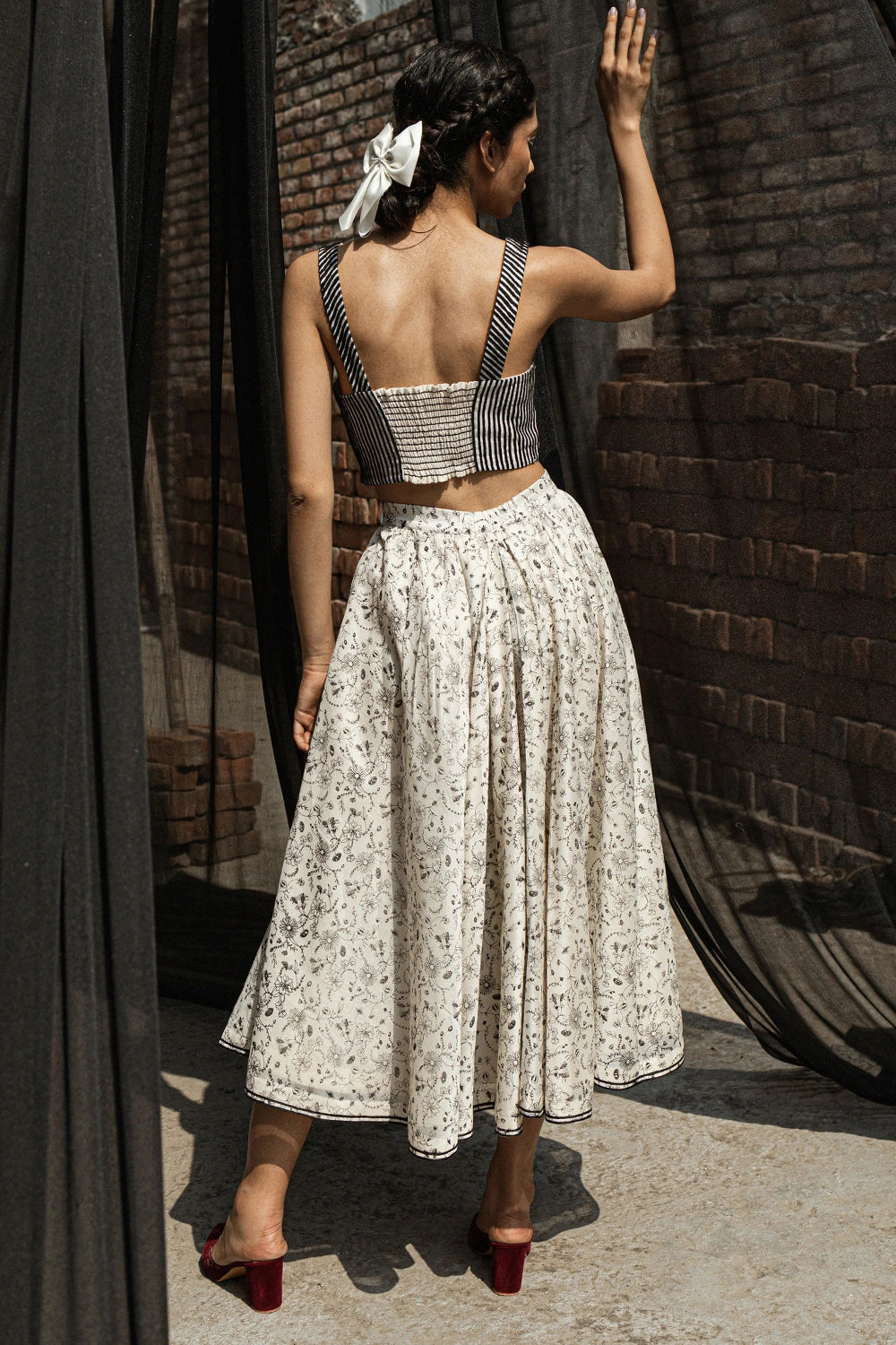 Primrose Tape Bustier and Alyssa Circular Skirt