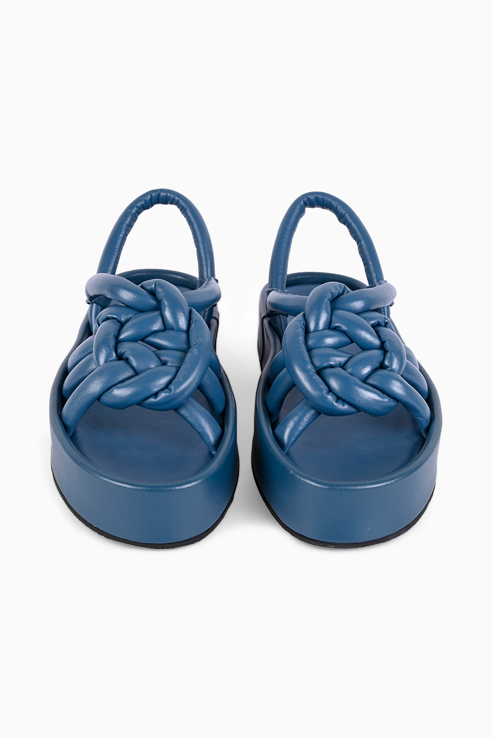 Amara Blue Leather Flats