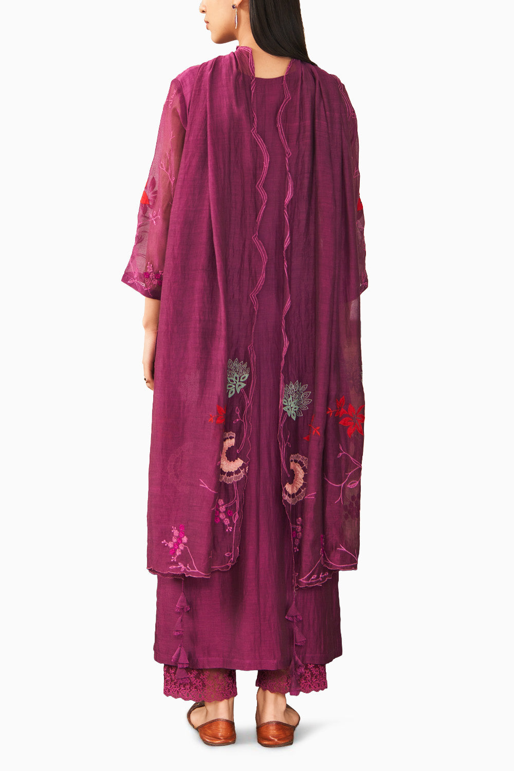 Amethyst Floral Embroidered Kurta Set