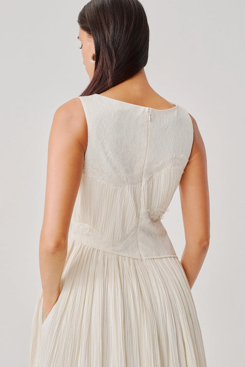 Ivory Ruched Corset Dress