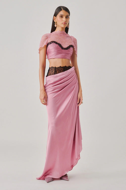 Rosette Top With Rosette Skirt