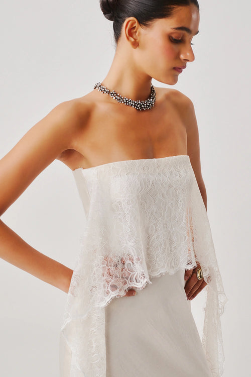 White Peony Lace Gown