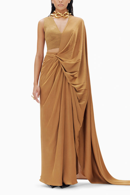 Golden Girl Saree Set