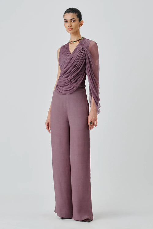 Mauve Ruched Top