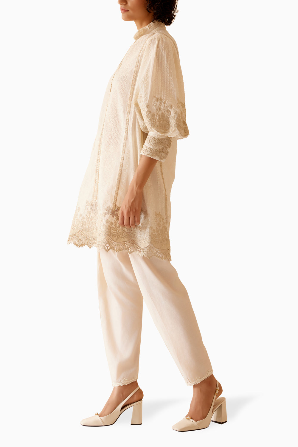 Slava Ivory Tunic And Salwar