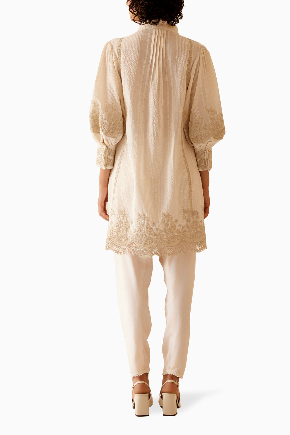 Slava Ivory Tunic And Salwar