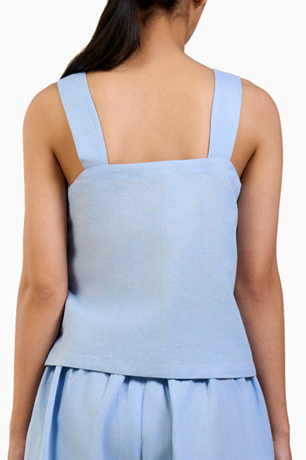 Dewdrop Camisole in Blue Linen