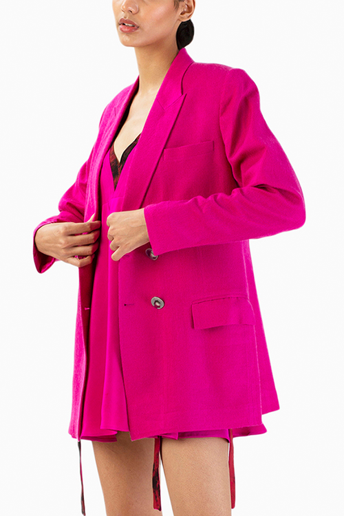 Minimalist Fuchsia Dusk Pashmina Jacket