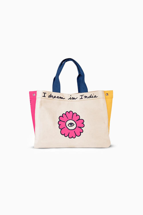 Sunshine Yellow Pink Floral Burst Mini Bag