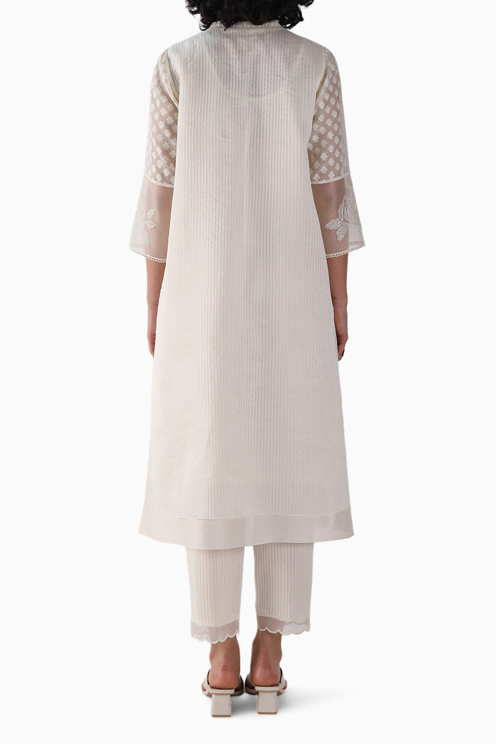 Embroidered Sleeved Tunic and Pant