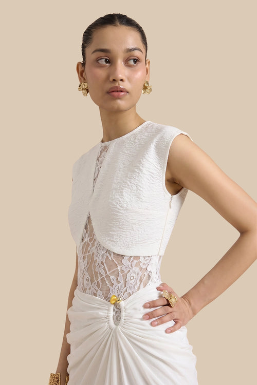 Fiora Ivory Skirt Set