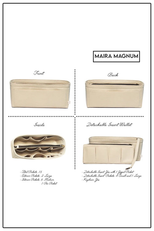 Beige Maira Magnum Organiser
