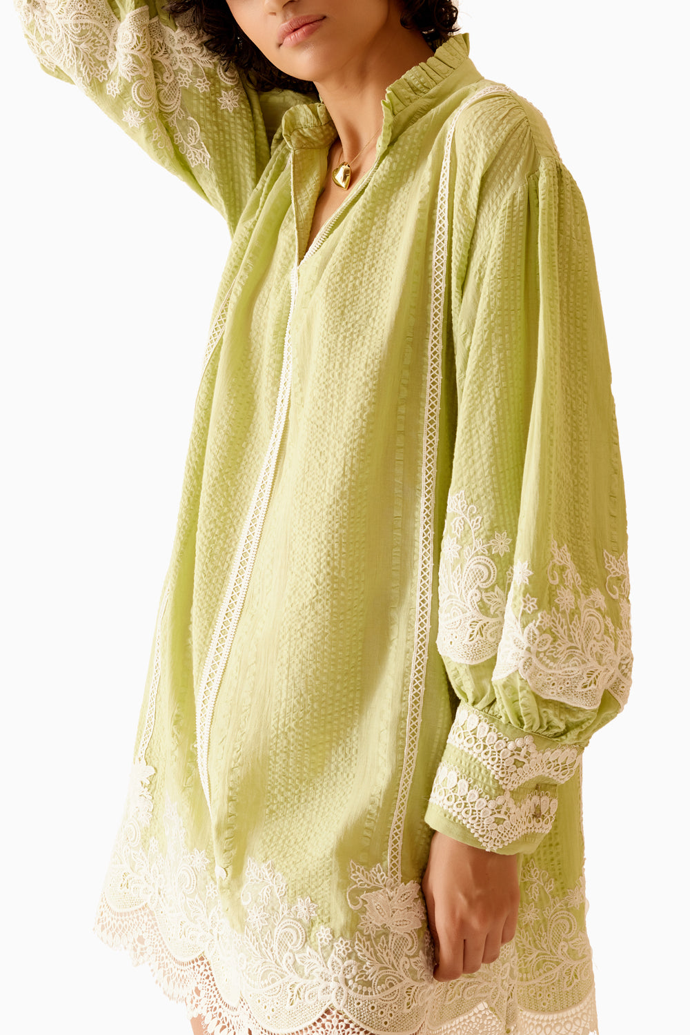 Slava Green Tunic Dress