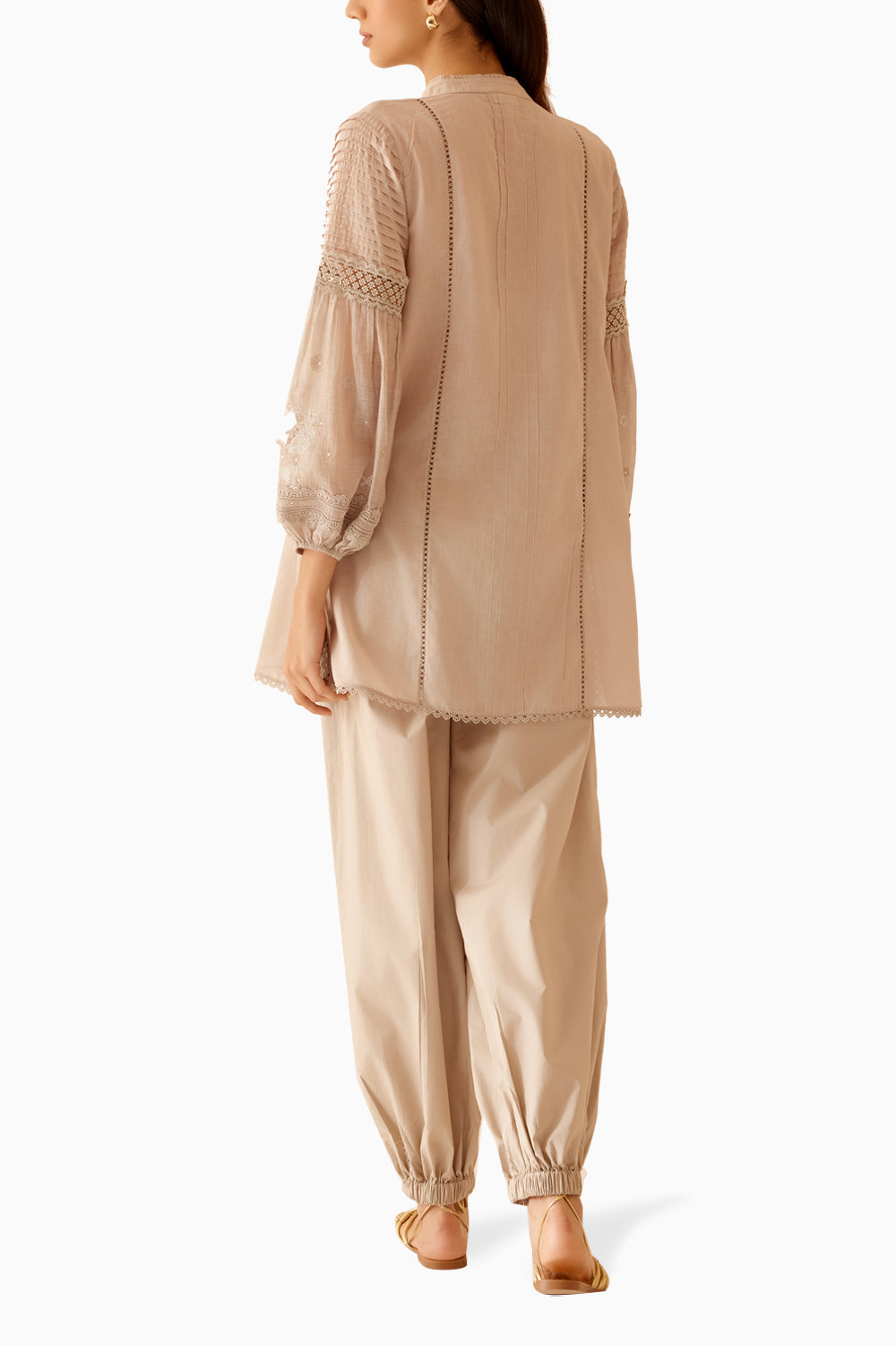 Cecile Beige Tunic And Pant