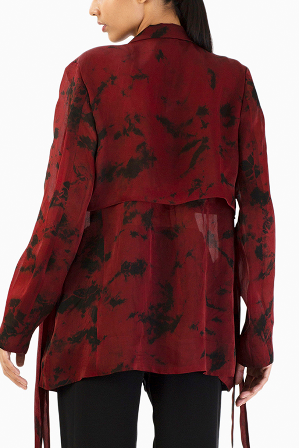 Scarlet Shadows Silk Jacket