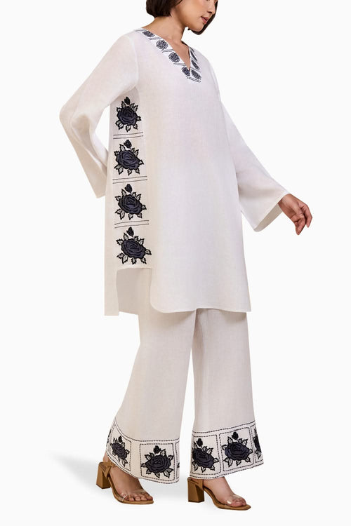 Primrose Co-ord Set in Black Embroidery