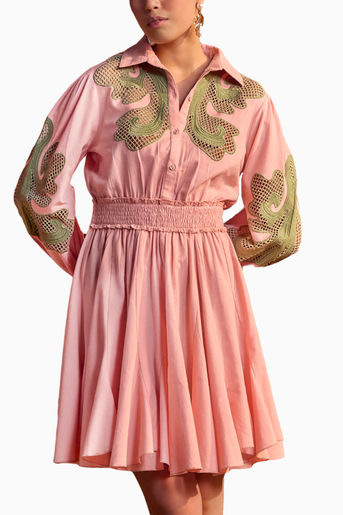 Cutwork Embroidered Shirt Dress