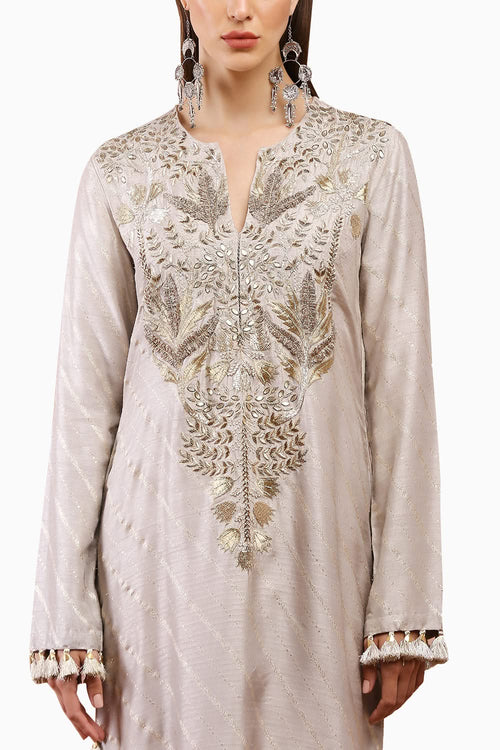 Grey Bagh Embroidered Kaftan