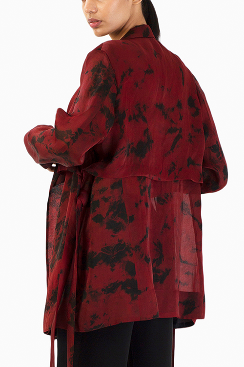 Scarlet Shadows Silk Jacket