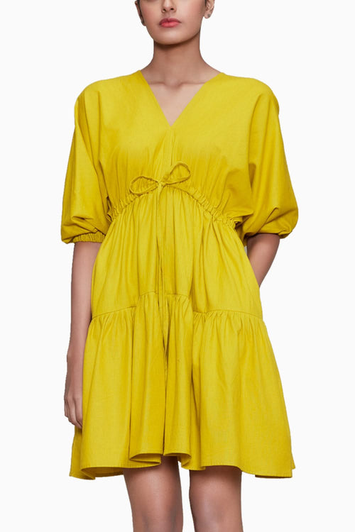 Yellow New Citra Aakaar Dress