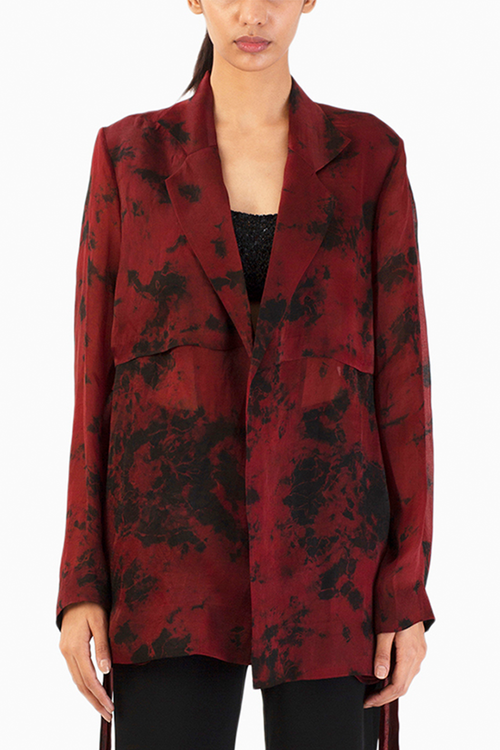 Scarlet Shadows Silk Jacket