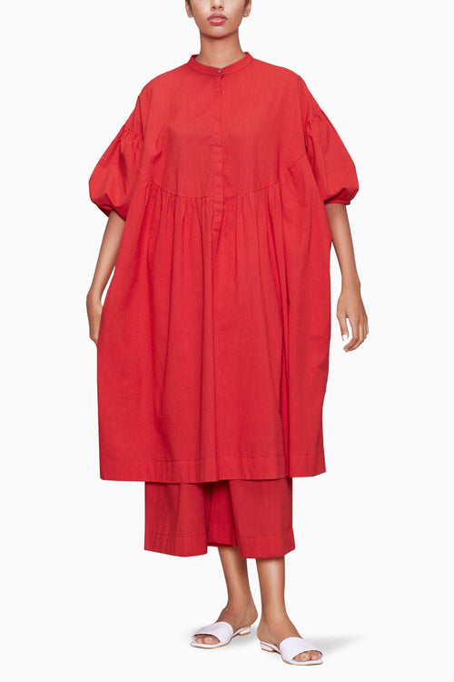 Red Acra Tunic Set