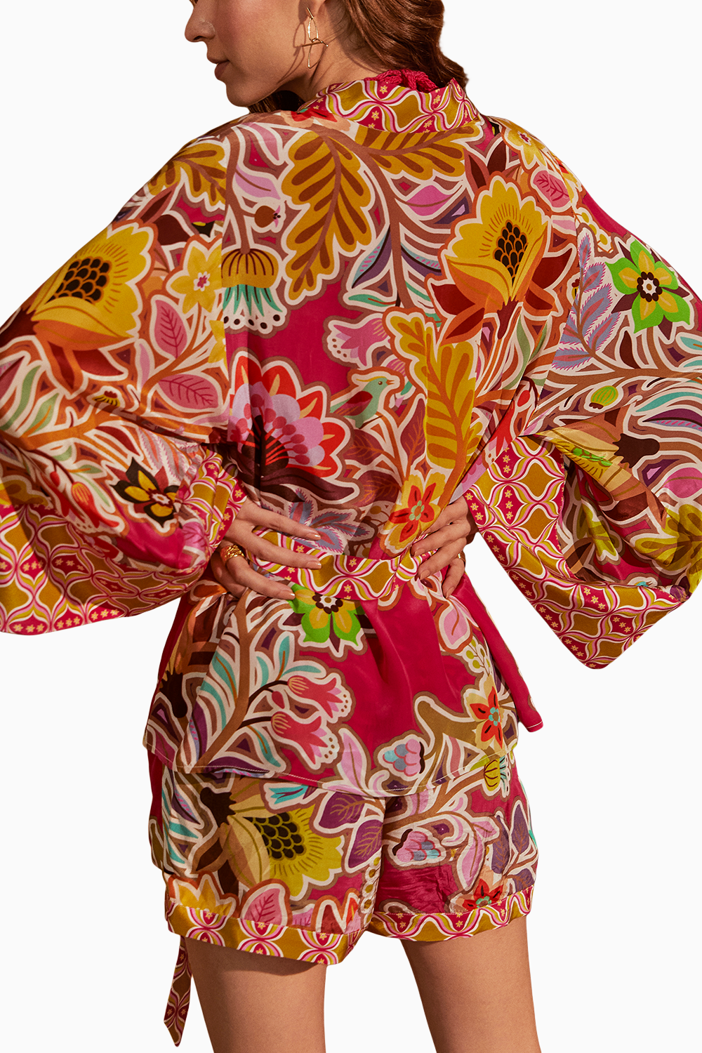 Thea Bralette Kimono and Shorts Set