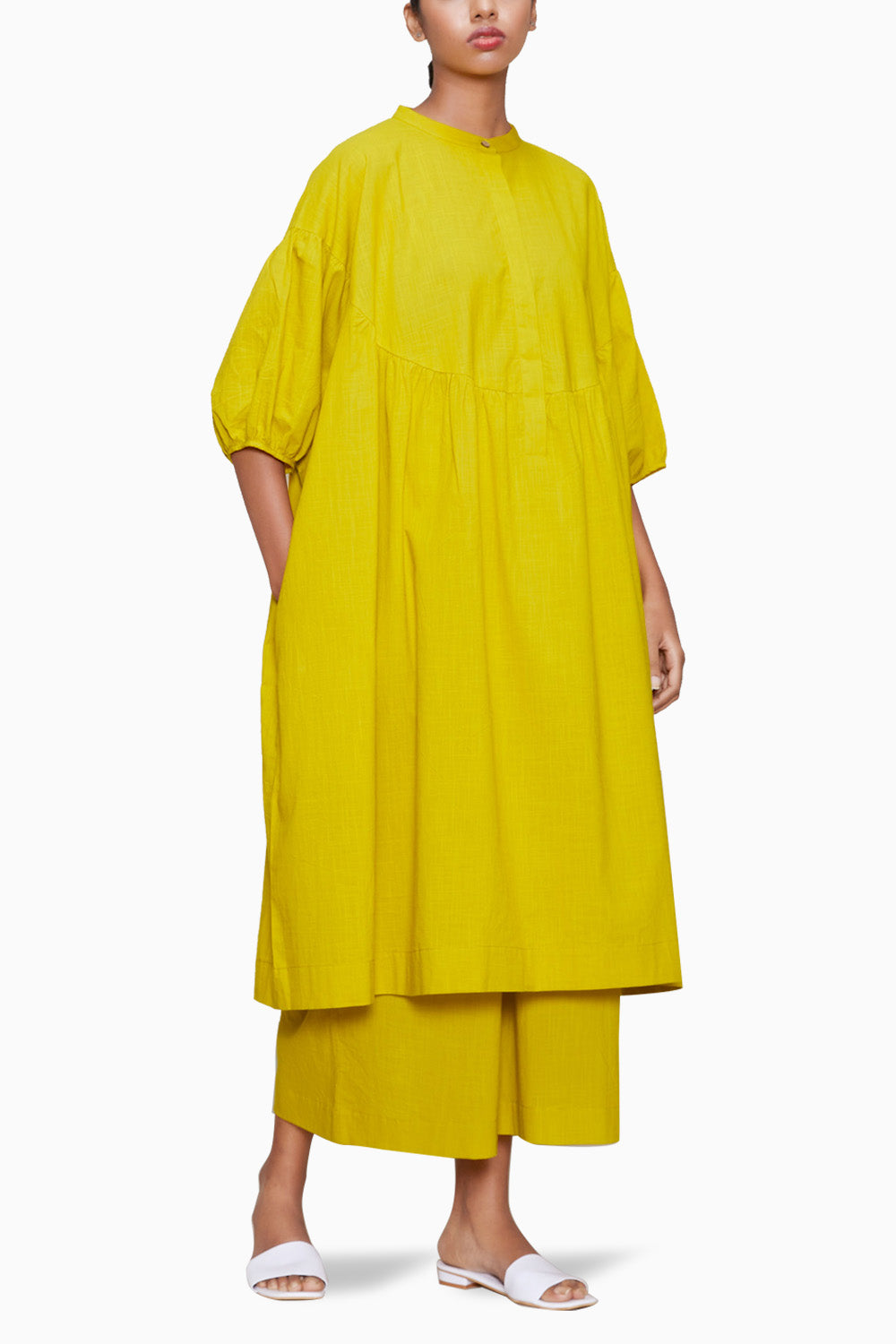 Yellow Acra Tunic Dress