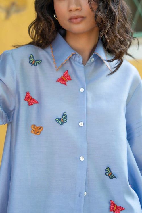 Cloud Blue Flutter Shirt