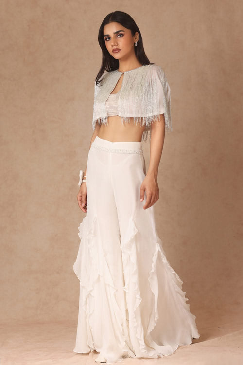 Ruffle Godet Pant