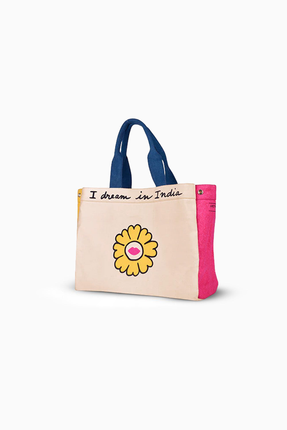 Sunshine Yellow Pink Floral Burst Mini Bag