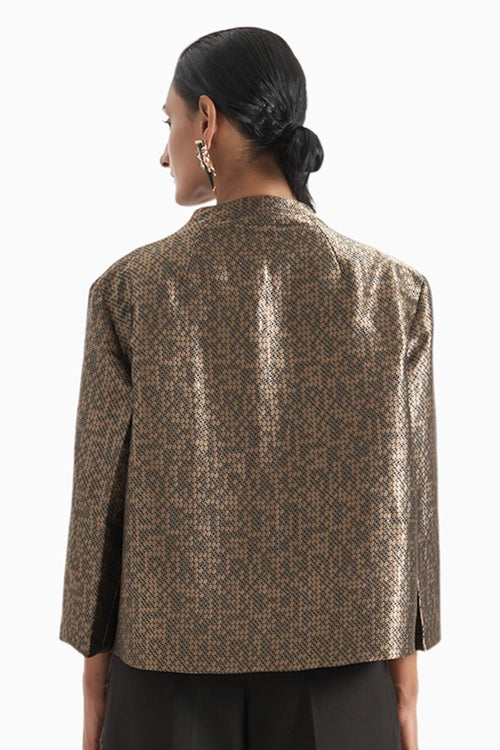 Eyelet Oversized Banarsi Jacket