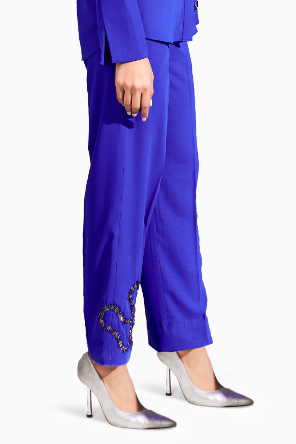 Electric Blue Abstract Ink Blue Pant