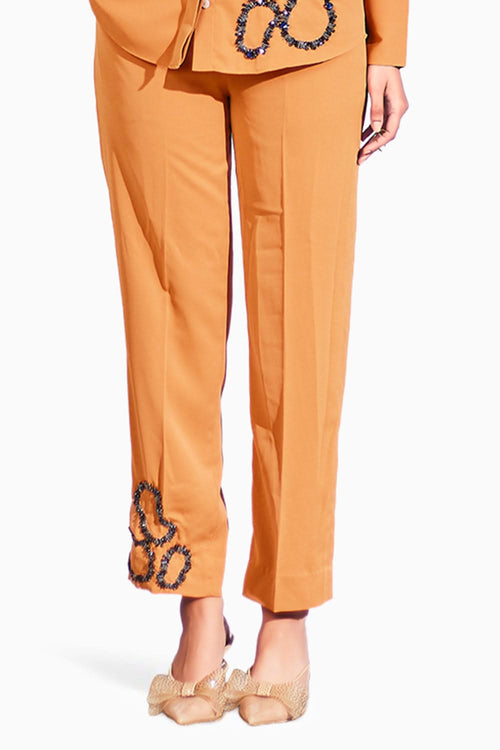 Copper Abstract Beigy Pants