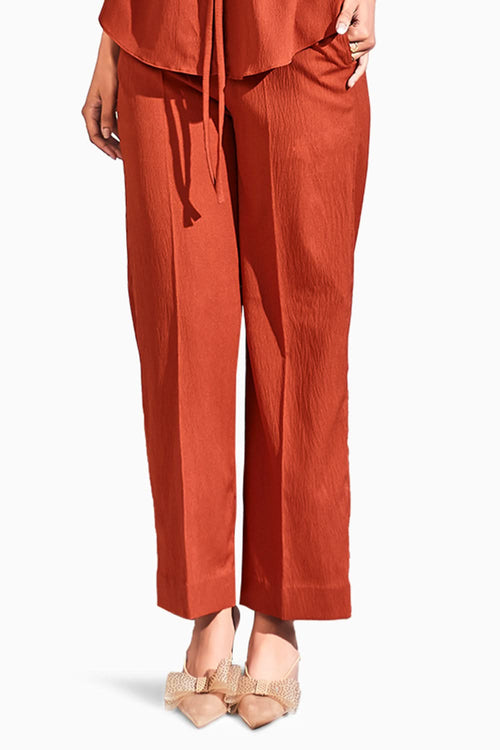 Rust Drawstring Everyday Pants