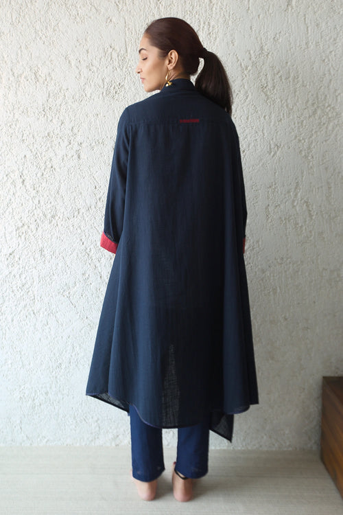 Navy Asira Kimono Overlayer