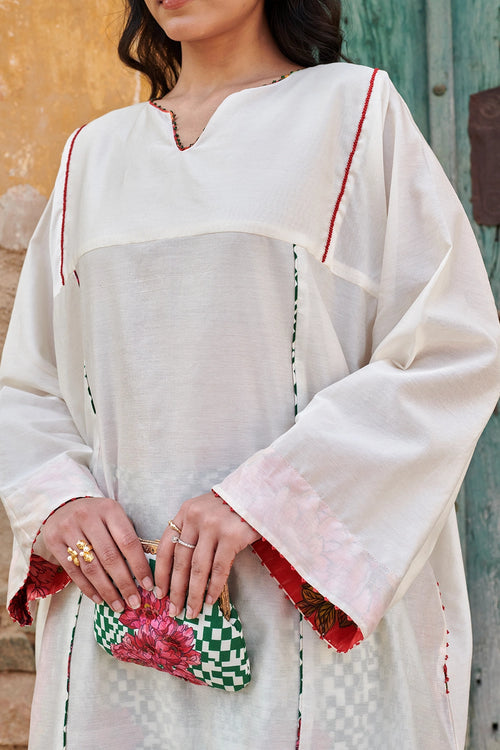 Luna Ivory and Green Co-ord Set