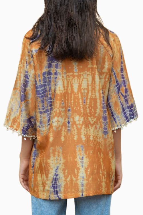 Orange and Indigo Avery Shirt