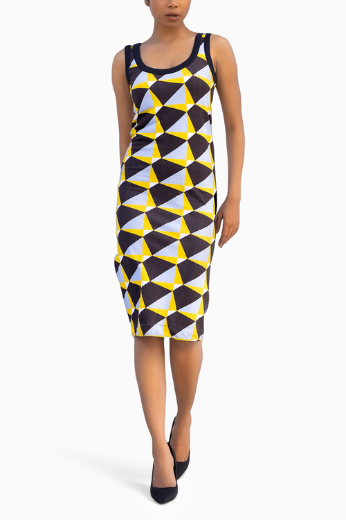 Art Deco Jersey Dress