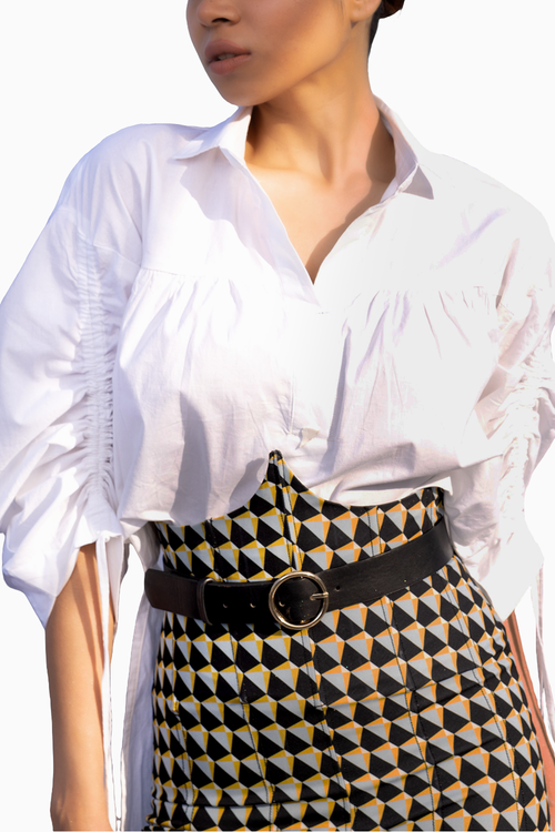 White String Shirt Top