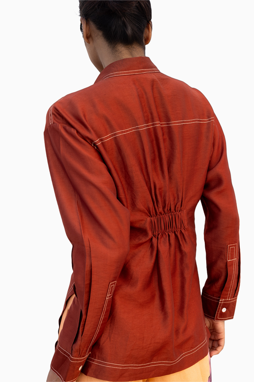 Caramel Silk Shirt