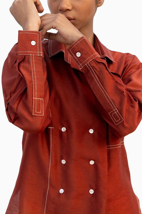 Caramel Silk Shirt