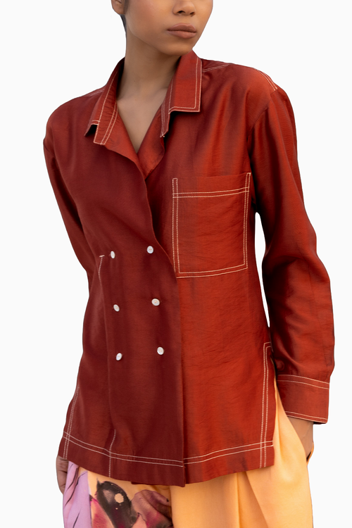 Caramel Silk Shirt