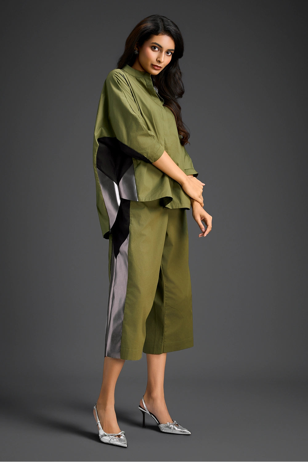 Olive Shirt and Pants Co-ord Set