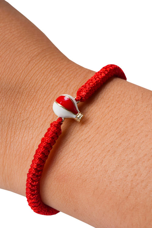 Baby Balloon Enamel Cord 14KT Gold Bracelet