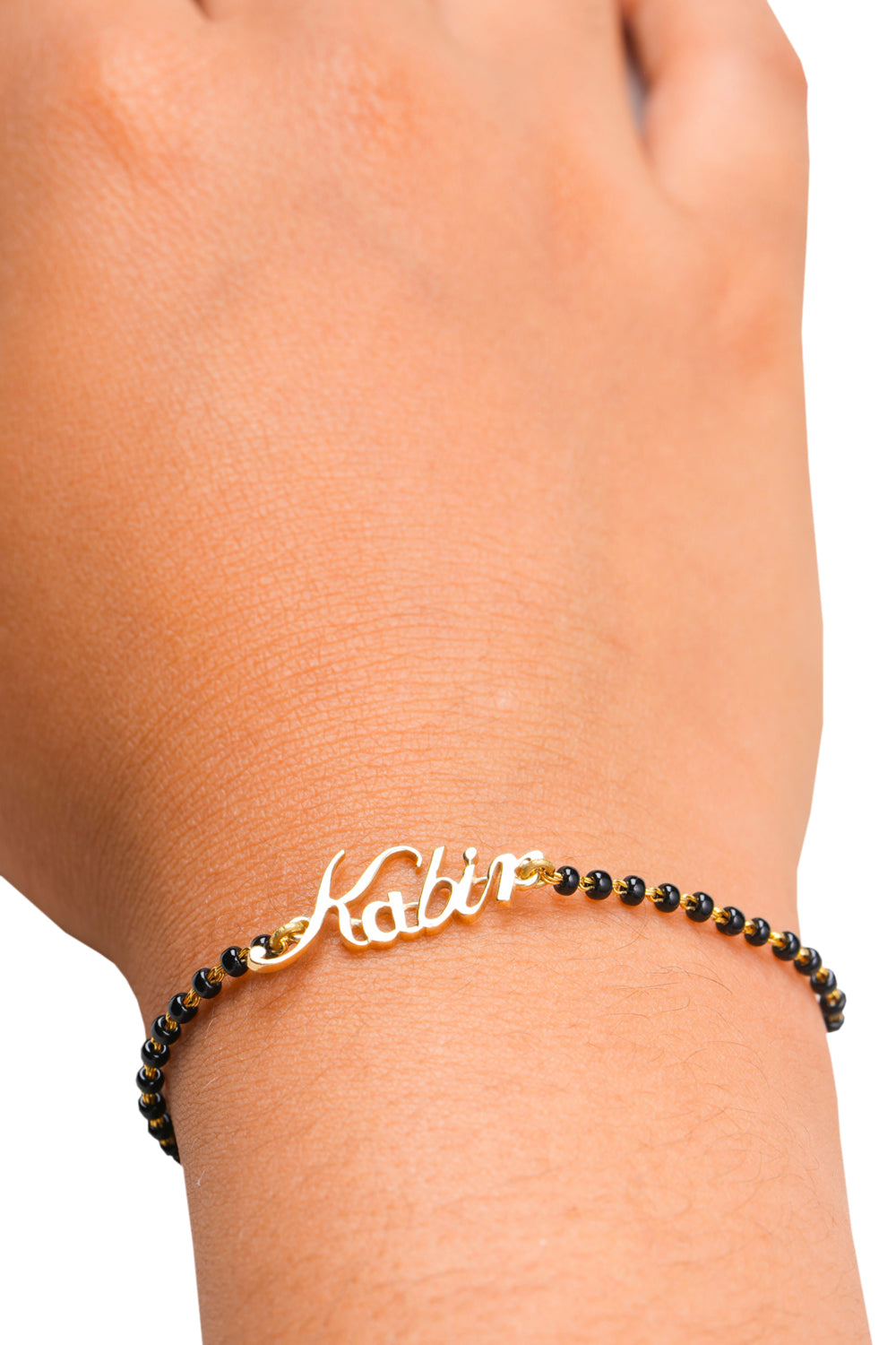 Baby Personalised Name Nazar 14KT Gold Bracelet