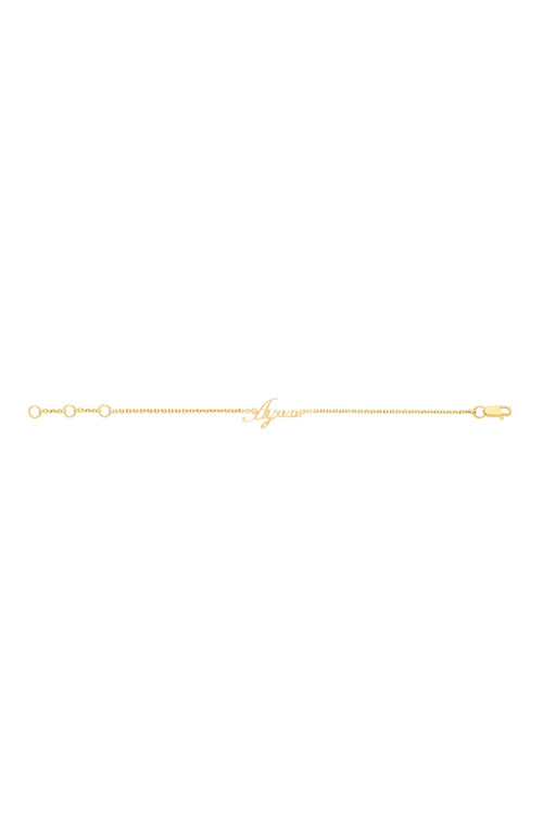 Baby Personalised Name Chain 14KT Gold Bracelet