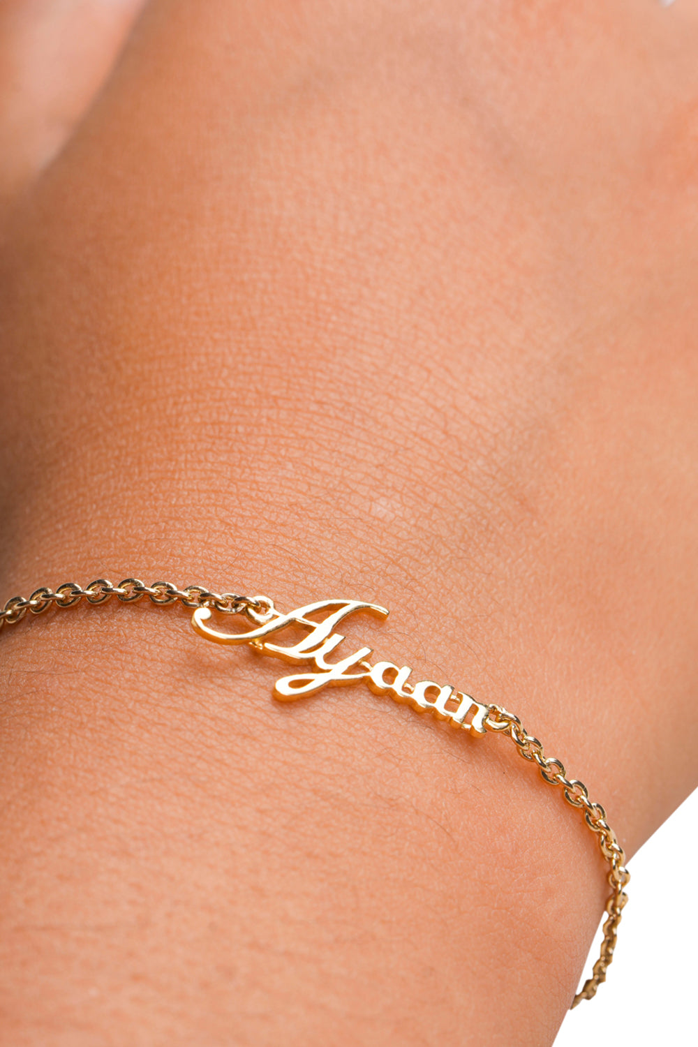 Baby Personalised Name Chain 14KT Gold Bracelet