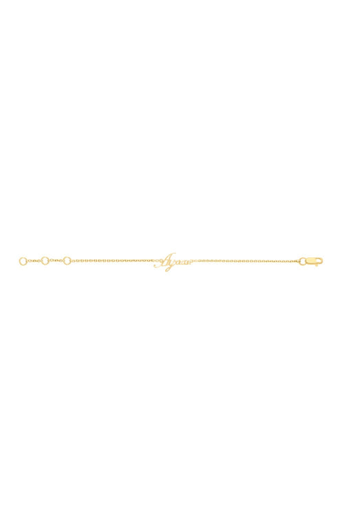 Baby Personalised Name Chain 14KT Gold Bracelet