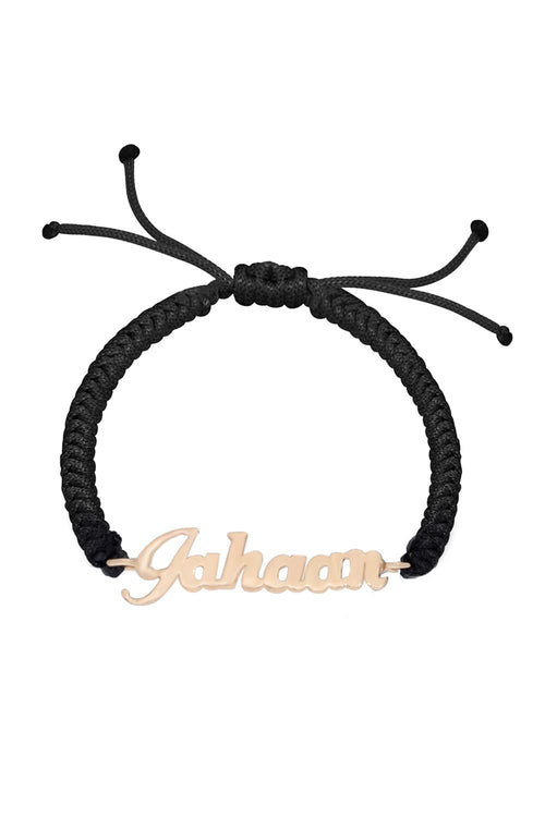 Baby Personalised Name 14KT Gold Cord Bracelet